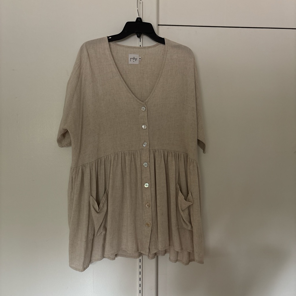 Polly Women's Beige mini dress